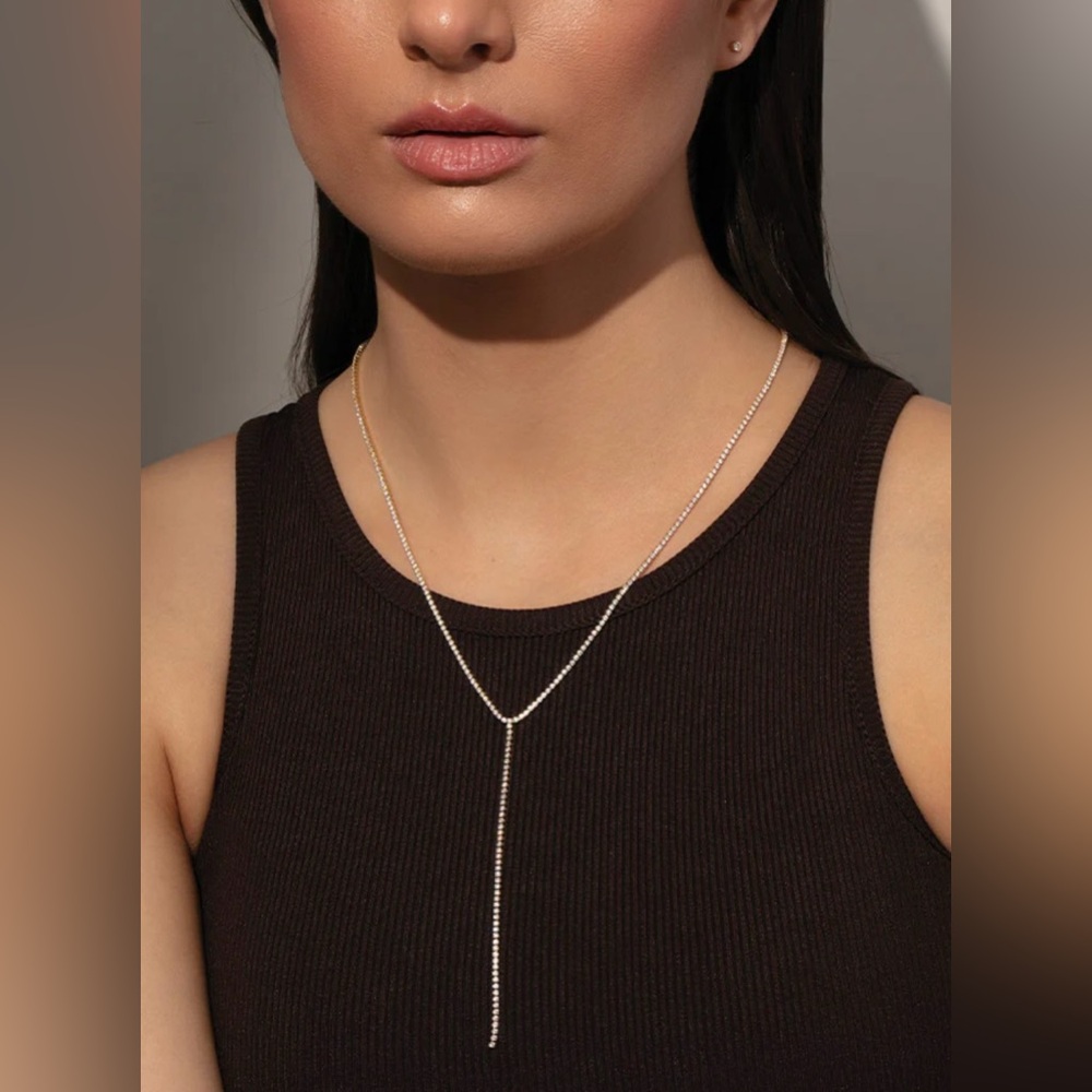 NEW Uncommon James Gold Glam Lariat Necklace